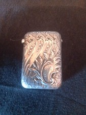 Pyrogène Ancien Boite Allumettes Vesta Case Match Box Argent Massif Silver