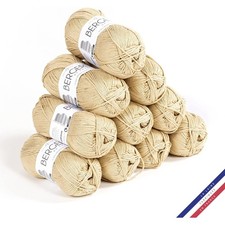 10 pelotes de laine - Sable -
