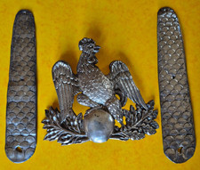 1837 plaque de  shako et plaques de recouvrement des jugulaires Garde Nationale