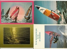 Lot de 4 cartes postales 10cmX15cm MER planche à voile WINDSURF