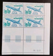 Bloc 4 Timbres Coin Daté N°