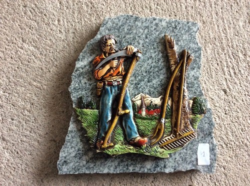 Decoration paysan sur plaque