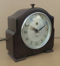 Réveil électrique SMITH SECTRIC BAKELITE ART DECO building MARCHE alarm clock