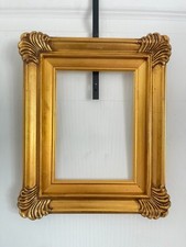 Cadre Rectangle Photo Bois Sculpté Style Louis XV Doré 18 x 13 cm France