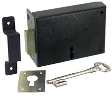 Serrure en applique à Pêne dormant Ouverture Gauche Tirant / Poussant par clé A