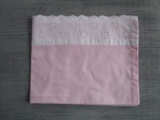 Taie d'oreiller d'enfant ancienne brodée