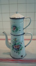 Petite cafetière tôle émaillee ancienne JAPY  1664jn21