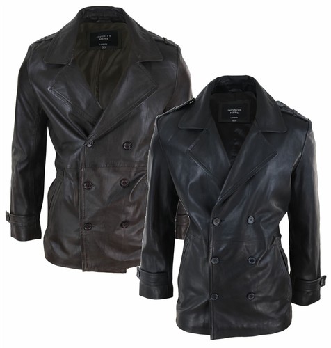 Manteau homme cuir véritable