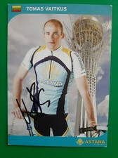 CYCLISME carte cycliste TOMAS VAITKUS équipe ASTANA 2007 signée 