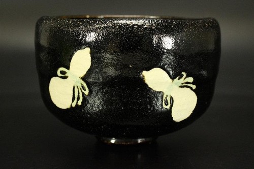 Bol thé noir peinture - bol,