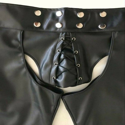 Homme faux cuir short dos - cuir,