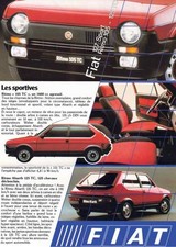 Catalogue Brochure Fiat Ritmo 105 125 TC / 127 Sport 1982 Belgique en français