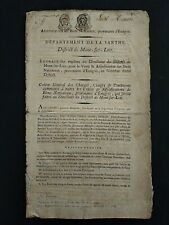 1795, vente des biens nationaux - Château-du-Loir, Montval-sur-Loir (72, Sarthe)