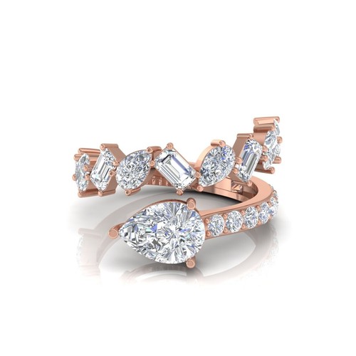 40ct diamant manchette bague - 2.40ct,