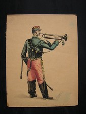 Dessin aquarelle -  Trompette