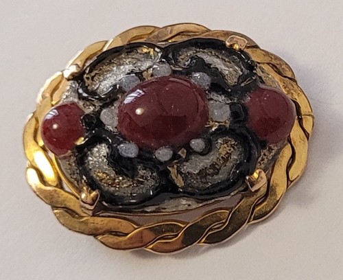 Ancienne broche émail - broche, sur