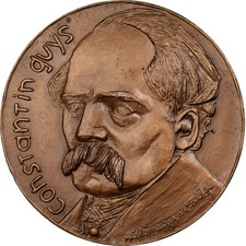 [#132930] France, Médaille, Constantin Guys, 1968, MDP, Bronze, Hélène Guastalla, A