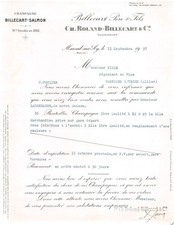 FACTURE  1937 CHAMPAGNE