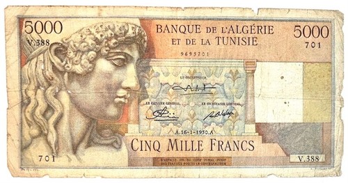 Billet 5000 francs - 5000,