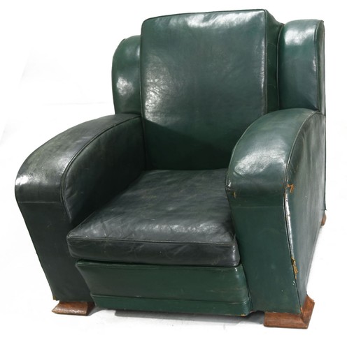 Fauteuils club cuir vert - en,