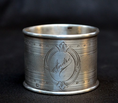 Rond serviette argent - rond,