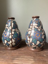 Paire vases anciens art - de,