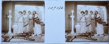 ATRIUM VERASCOPE RICHARD FEMMES NUES 1900 PLAQUE STEREOSCOPIQUE 45x107 VERRE