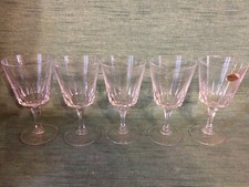 5 verres à vin rouge VERSAILLES Cristal d' Arques