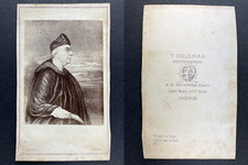 Portrait Figure religieux, d'après dessin, Photo. T. COleman, London Vintag
