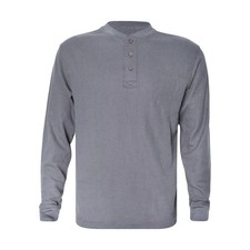 Men's Long Sleeve Plain Henley
