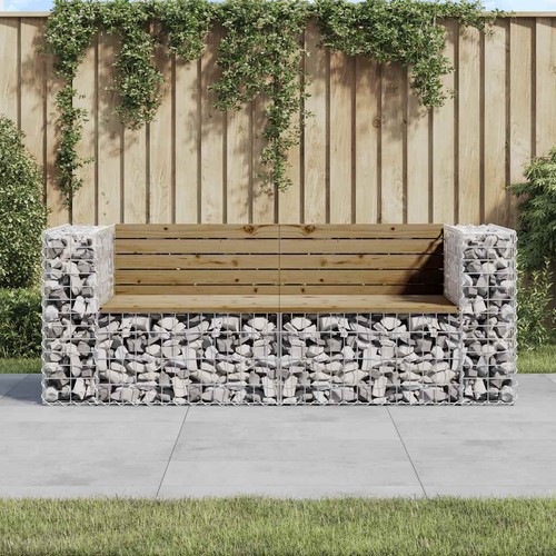 Banc jardin design gabion - banc, de