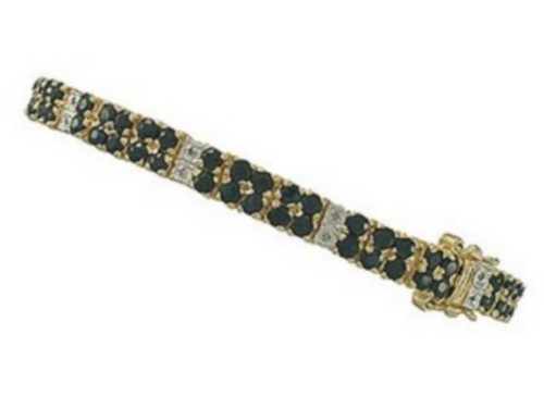 Bracelet saphirs diamants - bracelet,