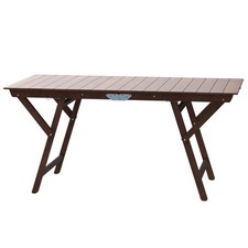 Table Basse Pliable En Bois Noyer Foncé 140 X 70 Cm Récupérable