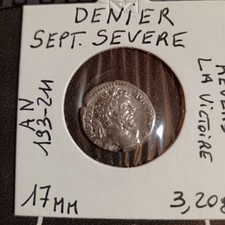 Pièce Romaine denier de septime sévère 193/211180/192