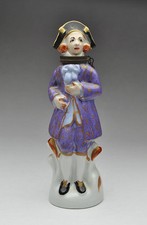 ANTIQUE FRENCH PORCELAIN PERFUME SCENT BOTTLE - Height 5 1/4"