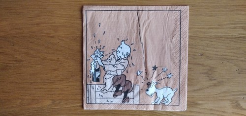 Serviette papier tintin - serviette,