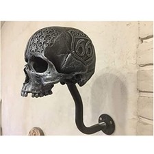 Support mural pour casque de moto Motif tête de mort
