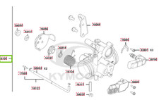 CORPS DE PAPILLON KYMCO DOWNTOWN 350, 16100-ACD5-E00 OEM