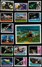 5 pays d'Afrique 14 timbres neufs ZY3995 : conquête de l'espace .