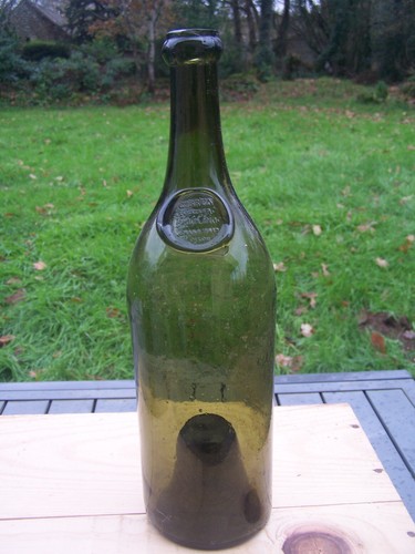 Bouteille verre ancien - verre,