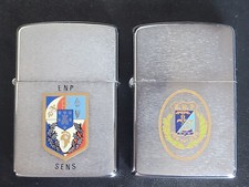 INTROUVABLE LOT  2 ZIPPO ENP SENS ET  FOS SUR MER ECOLE NATIONALE DE POLICE