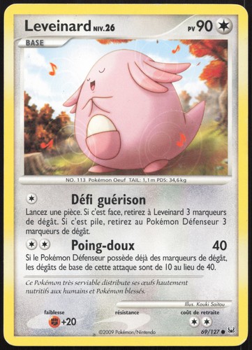 Carte pokémon leveinard - carte,