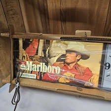NEW Marlboro Man Lighted Clock