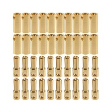 20 Paires plaqué Or 5,0 mm 5