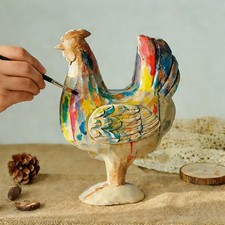 Figurine de poule non peinte