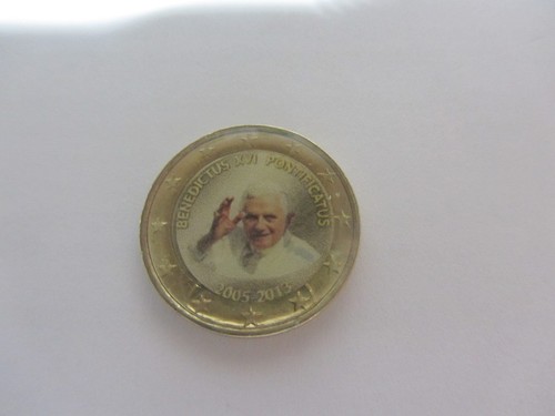 Piece euro 1 dorée - ,