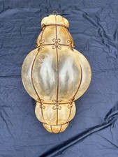 Grande suspension vintage fer forgé style murano