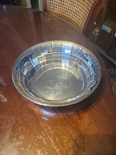 Argenterie Plat En Métal Argenté Côtelé Poinconné Saglier Frère  Style Art Deco