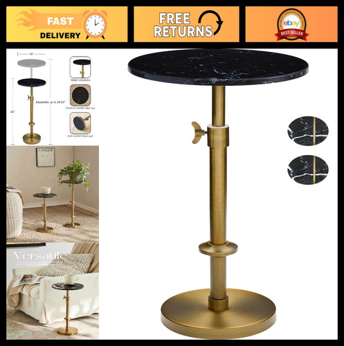Adjustable height black marble - height,