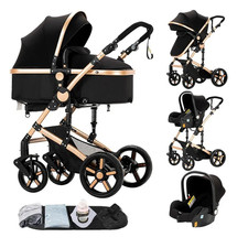 Poussette Bébé Landau 3 en 1 Légère Compacte Pliable Voyage Facile Confort Neuf